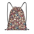 thumbnail image 1 of Bingfone rock record music Skull Drawstrings Backpacks Bags for Men Women Gym Drawstrings Bag-Medium, 1 of 6
