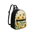 thumbnail image 2 of Eheartsgir Sunflower Pattern Print Small Backpack, Multi-Purpose Polyester Mini Cell Phone Backpack for Shopping Travel, Adjustable Strap Travel Daypack, 2 of 8