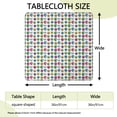 thumbnail image 2 of Colorful Skull Pattern Square Fitted Tablecloth with Elastic Edge,Square Table Cover,Washable Elastic Table Cover for Home Kitchen Party Decor 36"x36", 2 of 6