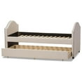 thumbnail image 5 of Bowery Hill Polyester Fabric Upholstered Daybed with Trundle in Beige, 5 of 8