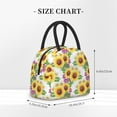 thumbnail image 3 of Haiem Sunflowers Printed Lunch Bag Women, Lunch Box Lunch Bag for Women, Small Leakproof Cute Lunch Tote Large Capacity Reusable Insulated Cooler Lunch Container, 3 of 6