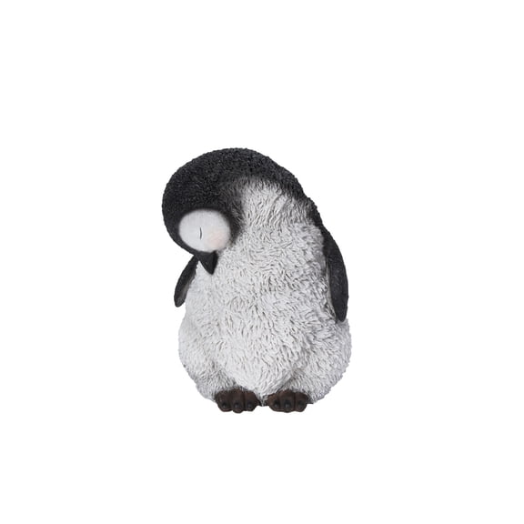 Hi-Line Gifts 10" Large Sleeping Penguin Outdoor Garden Statue