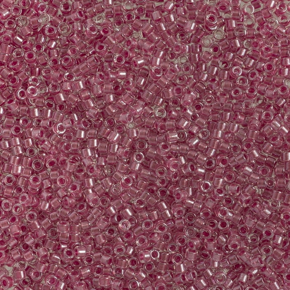 Miyuki Delica 11/0 - Pink Sparkle Crystal Lined DB0902 - 50gms Bag of Japanese Glass Beads