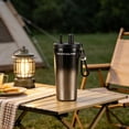 thumbnail image 4 of 520ml Stainless Steel Insulated Water Bottle With Straw Large Capacity Coffee Cup Home Camping And Office Water Cup, 4 of 6