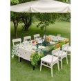 thumbnail image 3 of Outdoor Tablecloth with Umbrella Hole and Zipper, St. Patrick's Day Rectangle Table Cloth 52x70 Inch Waterproof Tablecloth, Country Retro Green Boots Daisy Clovers Picnic Table Cover for Patio, 3 of 7