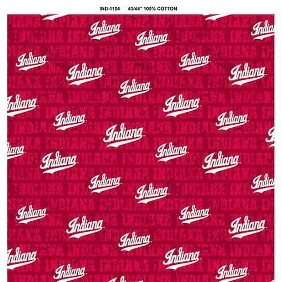Indiana University Cotton Fabric with Distressed Pattern-Sold by the Yard