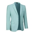 thumbnail image 3 of ETHAN Blazer for Men for Wedding Prom Party Lightweight Casual Solid Two Button Slim Fit Sport Coat for Men Mint Green S, 3 of 7
