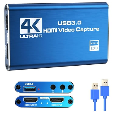 Daretodo Video Capture Card, Audio Video Capture Card, USB 3.0 Capture Card 4K HDMI Loop-Out, 1080P 60FPS/2K 30FPS Video Game Capture for Streaming Works for PS5/Switch/Camera/PC/OBS