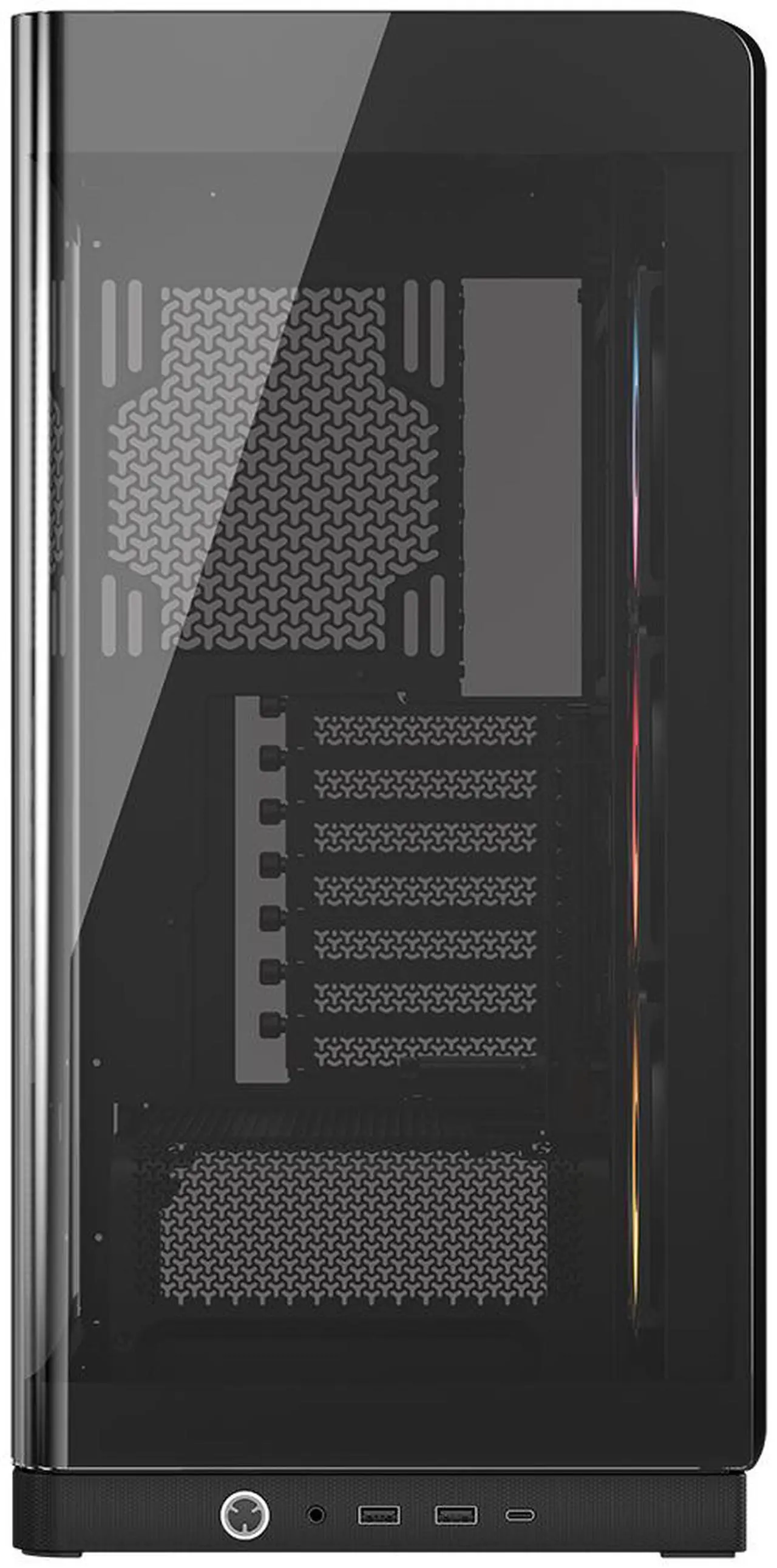 CORSAIR FRAME 4500X RS-R ARGB Panoramic Glass Mid-Tower PC Case – Panoramic Glass Exterior – InfiniRail™ Fan Mounting System – Fits Dual 360mm Radiators – ASUS BTF, MSI Project Zero