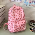 thumbnail image 5 of Bow Backpack For Women Aesthetic Nylon Rucksack Cute Kawaii Backpack Set With Bow Pattern, 5 of 6
