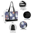 thumbnail image 2 of FORMRS Canvas Laptop Tote Bag for Women with 15.6" Computer Compartments Shoulder Handbag, Blue Cute Halloween, 2 of 7