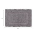 thumbnail image 3 of Jean Pierre New York Sophie Border 100% Cotton Bath Mat - Non-Slip Bath Rug - Charcoal Grey - 20" x 32", 3 of 8
