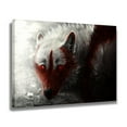 thumbnail image 2 of Arctic Wolf Canvas Poster Bedroom Decor Sports Landscape Office Room Decor Gift,Frame-style,12x18inch(30x45cm), 2 of 8
