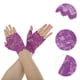 thumbnail image 2 of Guantes sin dedos bloqueadores del sol únicos para mujeres, guantes delgados para conducir en color púrpura., 2 of 5