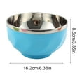 thumbnail image 3 of Qnjujn Double-Layer Insulated Stainless Steel Bowl for Kids, Colorful Non-Slip Rice Soup Bowl, BPA-Free Microwave Safe Dish for Children Toddlers Home Office Use, 3 of 6