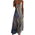 thumbnail image 2 of SMihono Robe Maxi Bohème d'Été pour Femmes Grande Taille Mode Décontractée d'Été avec Poches Sans Manches Imprimé Dentelle Col en V Robe de Plage Robe d'Été, 2 of 5