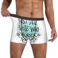 thumbnail image 2 of Salouo Not All Who Wander Are Lost1 Print Men's Boxer Briefs,Breathable Underwear Elastic Waistband Briefs for Men -Small, 2 of 8