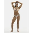 thumbnail image 2 of No Boundaries Women's Surf Kitschy Binding Triangle Bikini Top, Sizes XXS-XXL, 2 of 5