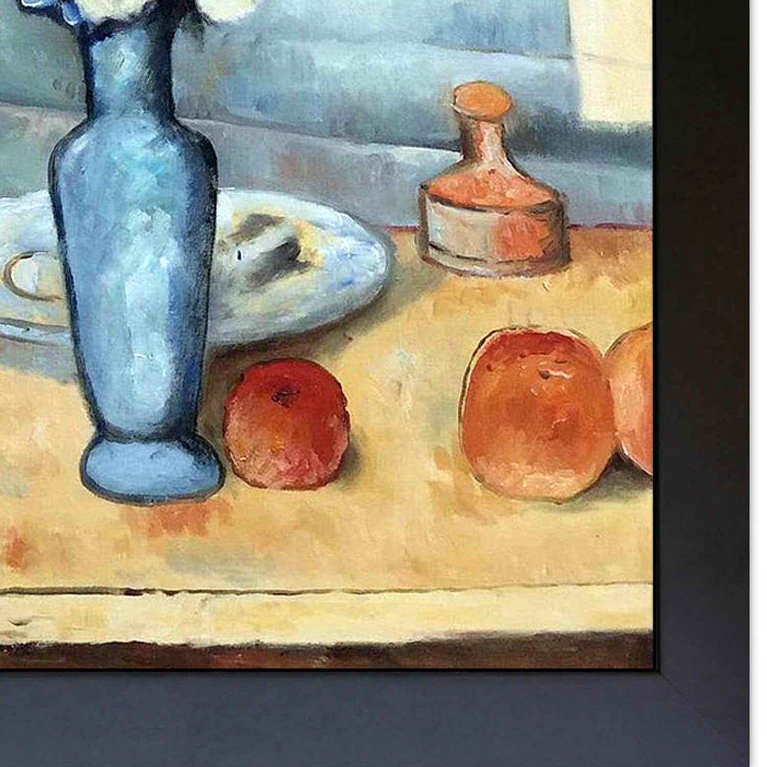 La Pastiche Paul Cezanne 'Le Vase Bleu' Hand Painted Framed Canvas Art