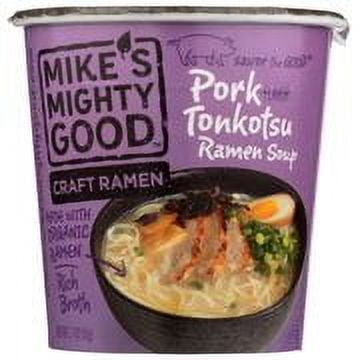 Mike's Mighty Good Pork Tonkotsu Ramen Soup Cup, 1.7 oz, 6 Count (Pack of 6)