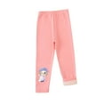 thumbnail image 2 of Eltusu Girls Thermal Pants, Comfy Elastic Bottom Warm Soft Winter Leggings Pink Size 1-13 T, 2 of 6