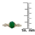 thumbnail image 3 of 10k Yellow Gold Oval Emerald and Braided Diamond Accent Ring, 3 of 5