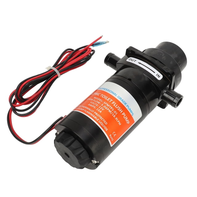 Yacht Toilet Electric Waste Pump - Powerful and Efficient Self Priming Sewage Pump for Boat - Durable and Reliable, Easy to Use - All Marine Grade Rust