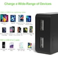 thumbnail image 6 of Nekmit 16W Dual Port USB Wall Charger with Smart IC, Black, 6 of 6