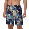 thumbnail image 2 of Uemuo Abstract Blue Squares Pattern Mens Swim Trunks Quick Dry Board Shorts with Mesh Lining, Stretch Beach Shorts Quick Dry No-Chafing Board Shorts-X-Large, 2 of 9