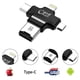 thumbnail image 2 of Lector de tarjetas Micro SD USB externo 4 en 1 y adaptador de lector de tarjetas TF negro TUNC Sencillez, 2 of 4
