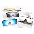 thumbnail image 2 of FEISEDY Oversized Shield Sunglasses, Rimless, Unisex, UV400, Black, 2 of 5