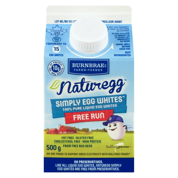 Naturegg Simply Egg Whites™ Free Run Burnbrae Farms, 500g