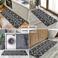 thumbnail image 6 of Black Geometric Striped Pattern Kitchen Rug Mat,Kitchen Runner Rugs Non Skid Washable,Decorative Kitchen Floor Mats for Kitchen,Sink,Laundry,17"x47.2", 6 of 7