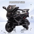 thumbnail image 2 of 6V Kids Motorcycle with Training Wheels, Electric Ride-On Toy with Music & Headlight, Toddler Bike Gifts for Boys Girls Ages 3-6, 2 of 9