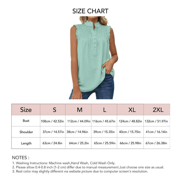 Camiseta Sin Mangas Para Mujer, Camiseta Sin Mangas De Verano Para Mujer, Camiseta Informal Sin Mangas De Poliéster, Chaleco Lavable A Máquina Con Cuello De Botones, Verde ANGGREK AH2747