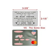 DEGASKEN 'I Love You' Metal Wallet Card, Perfect Gift for Boyfriend or Husband, Credit Card Size, Valentines Anniversary Birthday