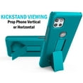 thumbnail image 3 of Nakedcellphone Kickstand Case Compatible with Motorola One 5G Ace, [Teal Mint] Slim Hard Shell Phone Cover View Stand for Moto XT2113, 3 of 7