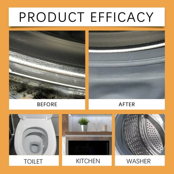 RAGUPEL 2026 New Mold Stain Remover Gel Cleaner Heavy Duty Stain Cleaner for Front Loader Washing Machine Seal,Bathroom,Caulk-Household Mold Cleaner Front Load Washer Cleaning Solution 100Ml/3.5Oz