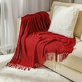 thumbnail image 5 of RUISINERY Bohos Lances Textured Blankets Large Thick Meshes Blankets Vintages Luxurys Lances Blanket Covers Sofa Blanket, 5 of 6