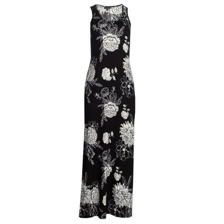 Fairweather Floral Racerback Maxi Dress - Black | Walmart Canada
