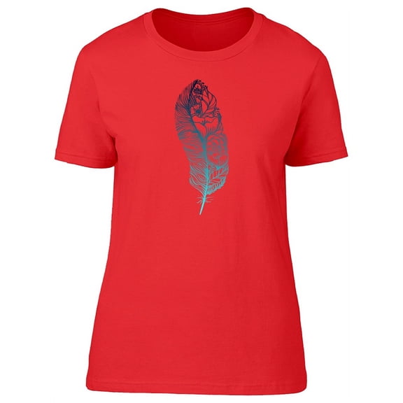 Ethnic Textured Feather T-Shirt Women -Image by Shutterstock, Female x-Large