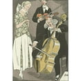 thumbnail image 2 of Anonymous 14x18 Gold Ornate Wood Frame and Double Matted Museum Art Print Titled - Gazette Du Bon Ton, 1920 - No. 9, Pl. 66: O Master El Relicario / Dress of Dinners Garnished with Ribbon (1, 2 of 4
