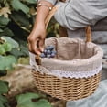 thumbnail image 1 of OHOIOLLA 1Ud Cesta De Picnic De Tejida A Mano Para Guardar Y Snacks, 1 of 5