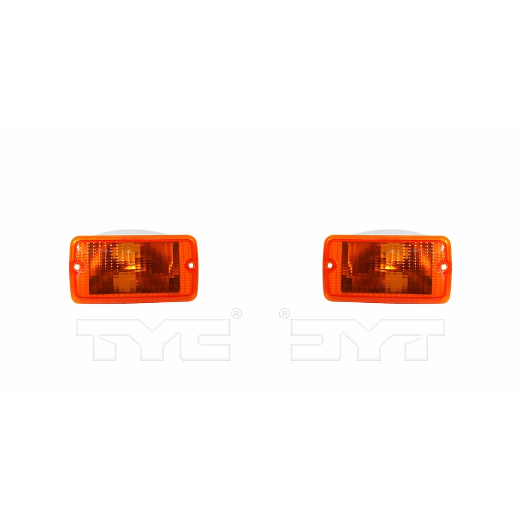 For 1997-2006 Jeep Wrangler Pair Driver and Passenger Side Turn Signal/Side Marker Light Lens and Housing Only CH2520141 CH2521141 Replaces 55157033AA 55157032AA ;