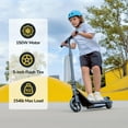 thumbnail image 2 of Kid Electric Scooter for Age 6-14, 150W with 2 Speeds (6/10 Mph), 2600mAh battery, Colorful Lights, Gift for Kid, Black, 2 of 7