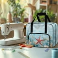 thumbnail image 4 of ZIATUBLE Ocean Carry Tote Bag Starfish Portable Carrying Totes with Zippers Sewing Machine Storage Case Stain Resistant Portable Sewing Machine Handbag Lightweight Sewing Kit Organizer, 4 of 7