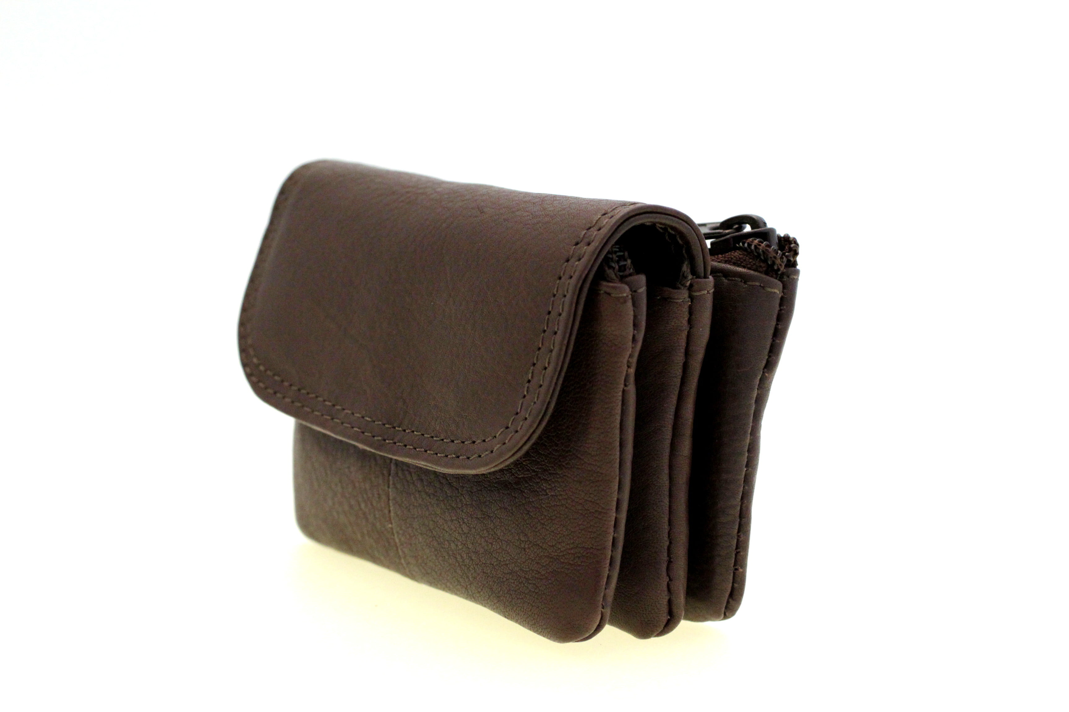 Leather Men Women Wallet Button Closure Fashion Mini Classic New Coin Purse Bag