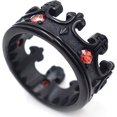 thumbnail image 4 of Anillo de acero inoxidable con forma de cruz de diamantes y corona para hombre, joyería retro, accesorio versátil, fácil de llevar, 4 of 6