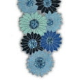 thumbnail image 2 of Handmade Beaded Table Runner, Blue Floral Table Runner, Spring Tableware 13X36 Inch, 2 of 9