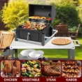 thumbnail image 2 of Grill with Ash Tray,Tabletop Outdoor Barbecue Smoker,Small BBQ Grill for Outdoor Cooking, Backyard Camping Picnics Beach by, 2 of 8